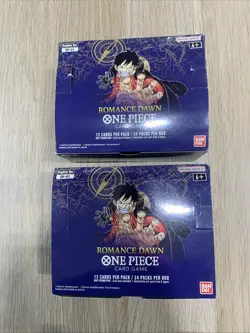 One Piece Op-01 Romance Dawn Box ENG Reprint White Botton OP01 EMPTY / Vuoto 2x - Image 4