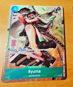 ONE PIECE ENGLISH CARD GAME HOLO CARTE CARTE RYUMA P-072 EN TCG NEUF - Image 1