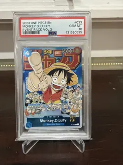 ONE PIECE Card Game Monkey.D.Luffy P-033 Event Pack Vol.2 PSA10 English Luffy # - Image 1