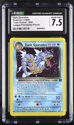 CGC 7.5 Dark Gyarados 1999 Team Rocket 8/82 Prerelease Promo Holo Pokemon Card - Image 1