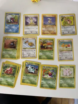 Pokemon VINTAGE 89 WOTC FOSSIL +JUNGLE TCG Trading Cards LOT HEAVY PLAY - Image 1