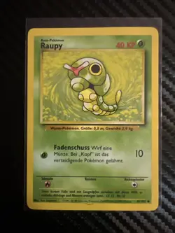 1999 POKEMON Raupy 45/102 Base Set Caterpie Card Karte - Image 1