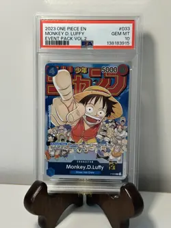 Monkey D. Luffy P-033 PSA 10 Event Pack Vol 2 Promo English One Piece Card Game - Image 1