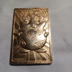 Pokemon Togepi Burger King 23k Gold Plated Trading Card 1999 Nintendo - Image 1