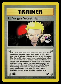 Pokemon Card - Lt. Surge's Secret Plan Gym Challenge 107/132 Rare 1st Edition - Image 1