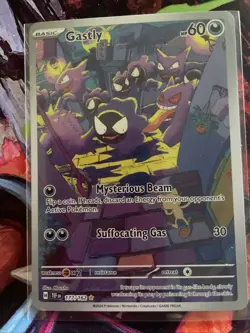 Pokemon TCG Gastly Illustration Rare IR Holo Card 177/162 Temporal Forces - Image 1