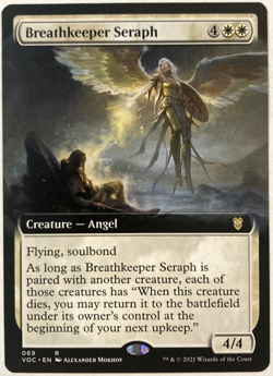 MTG Breathkeeper Seraph EXTENDED ART Crimson Vow Commander 69 NM - Image 1