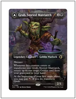 1x Grub, Storied Matriarch, Borderless Art, Lorwyn Eclipsed, Magic MTG NM - Image 1