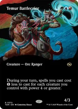 Temur Battlecrier (Borderless) 372 MTG NM - Tarkir: Dragonstorm - Image 1