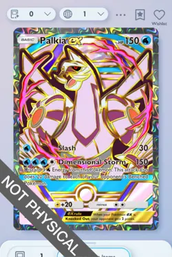 Pokemon TCG POCKET - Palkia Full Art 2⭐, Deluxe EX, English - Image 1