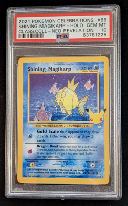 2021 Pokemon Celebrations Shining Magikarp Gem Mint PSA 10 (2X) Sequential #'s - Image 2