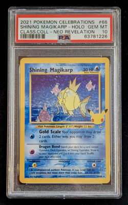 2021 Pokemon Celebrations Shining Magikarp Gem Mint PSA 10 (2X) Sequential #'s - Image 4