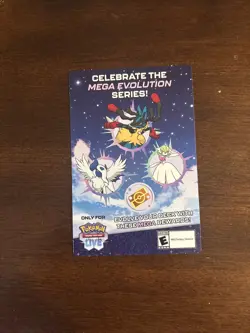 Mega Evolutions Pokemon TCG LIVE Code Card NEW 1000 Credits & 8 Online Cards - Image 1