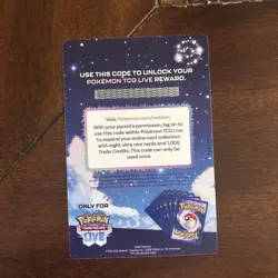 Mega Evolutions Pokemon TCG LIVE Code Card NEW 1000 Credits & 8 Online Cards - Image 2
