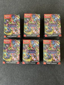 Lot of 6 Pokemon Mega Evolution Phantasmal Flames Booster Bundle NEW IN HAND - Image 1