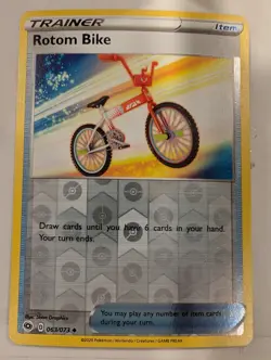Rotom Bike 063/073 - Champion's Path Pokemon Reverse Holo Foil Nice! - Image 1