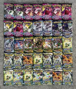 Pokemon Sword & Shield Booster Pack Bundle Sealed Evolving Skies Fusion Strike￼ - Image 1