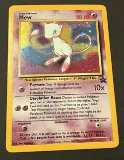 Pokemon TCG WOTC Black Star Promo Mew Holo Rare WITH SWIRL - Image 1
