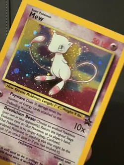 Pokemon TCG WOTC Black Star Promo Mew Holo Rare WITH SWIRL - Image 3