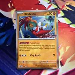 Pokemon TCG Hawlucha Svpent 007 Pre-Release Stamped Scarlet Violet Promo - Image 1
