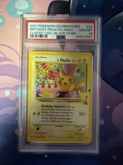 2021 POKEMON CELEBRATIONS CLASSIC COLLECTION #24 BIRTHDAY PIKACHU-HOLO PSA 10 - Image 1