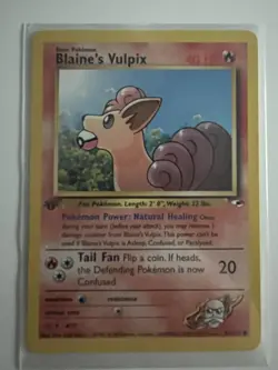 Blaine's Vulpix 65/132 1st Edition Common Excellent Condition Gym Heroes WOTC - Image 1