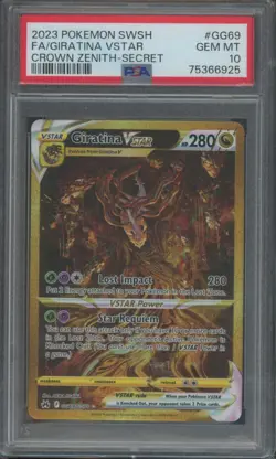 Pokemon TCG Giratina Vstar GG69/GG70 Crown Zenith Galarian Gallery Secret PSA 10 - Image 1