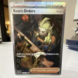 Pokemon Boss's Orders Ghetsis Trainer Full Art Holo 265/193 Sv02 English TCG - Image 1