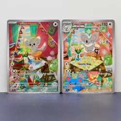 Minccino 182/162 & Cinccino 183/162 SV05 Pokemon Temporal Forces IR Bundle - Image 1