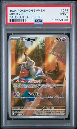 2024 POKEMON SVP EN-SV BLACK STAR PROMO #075 MIMIKYU PSA 9 - Image 1