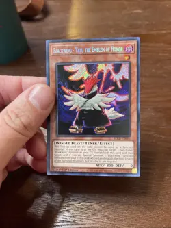 Yugioh Blackwing - Vayu the Emblem of Honor BLCR-EN060 Secret 1st Edition NM - Image 2