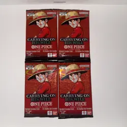 One Piece TCG Carrying On His Will OP13 Eng Booster Pack Sealed 4x - Image 1