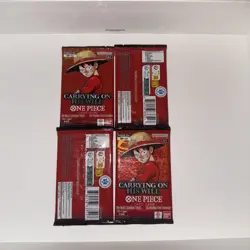 One Piece TCG Carrying On His Will OP13 Eng Booster Pack Sealed 4x - Image 2