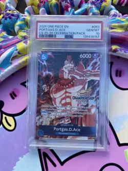One Piece TCG Portgas.D.Ace OP07-053 CS Championship Celebration Pack Psa10 - Image 1