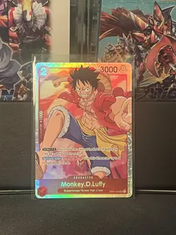 One Piece 1x Super Rare OP01-024 Monkey D Luffy NM/M!!! - Image 1