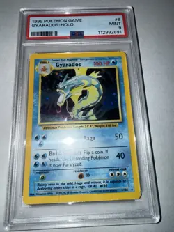 1999 Pokemon TCG Gyarados Base Set Holo Card 6/102 Unlimited Rare PSA 9 Mint - Image 3