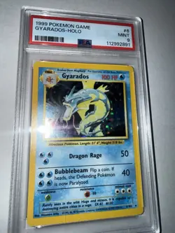 1999 Pokemon TCG Gyarados Base Set Holo Card 6/102 Unlimited Rare PSA 9 Mint - Image 5