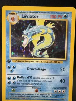 GYARADOS LEVIATOR 1ST EDITION 6/102 POKEMON FRENCH BASE SET 1999 HOLO TCG CARD - Image 1