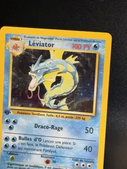 GYARADOS LEVIATOR 1ST EDITION 6/102 POKEMON FRENCH BASE SET 1999 HOLO TCG CARD - Image 3