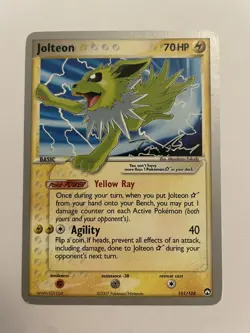 Jolteon Gold Star 101/108 World Championship 2007 LP-NM Pokemon Card Tom Roos - Image 1