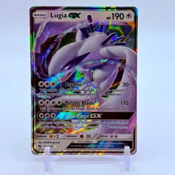 Pokemon TCG Lugia GX Sun & Moon Lost Thunder Holo Ultra Rare Card 159/214 NM - Image 1