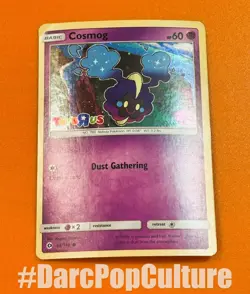 COSMOG Damaged Pokemon Card, 64/149 - 2017, Toys R Us Exclusive, HP 60, Holograp - Image 1