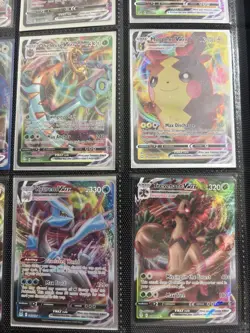 Pokemon 9 Card VMAX Lot SWSH NM/MINT Fusion Strike Shining Fates & More - Image 2