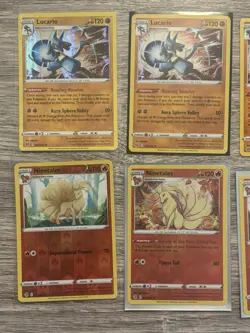 Pokemon (10) SWSH S&C Ninetales - Lucario Card Lot Reverse Holos & Holos NM/MT - Image 2