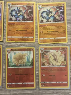 Pokemon (10) SWSH S&C Ninetales - Lucario Card Lot Reverse Holos & Holos NM/MT - Image 3