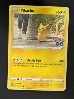 Pikachu 027/078 PGO 2022 Cosmos Holo Rare Pokemon TCG Card - NM - Image 1