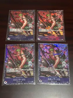 One Piece Card Game JP 4x Roronoa Zoro ST21-015 Flagship TOP 8 PRIZE For Asia - Image 1
