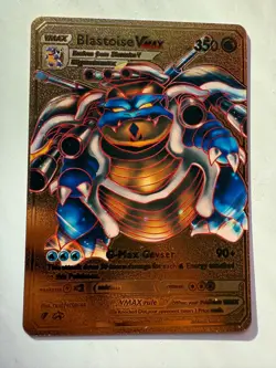 Pokemon Blastoise VMAX Gold Foil Display Card Black Star Promo (estimate PSA 10) - Image 1