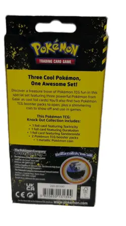 Pokemon TCG Knock Out Collection Toxtricity Sealed 2022 3 Foil Cards, 2 Booster 820650131394 - Image 2