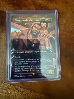 Barret, Avalanche Leader Mtg Card Chocobo Track Foil Extended Art Final Fantasy - Image 1